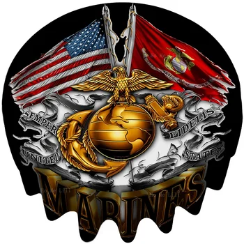 Корпус морской пехоты США И эмблема из перегородчатой ткани Подчеркнут вашу гордость нашим двойным флагом 