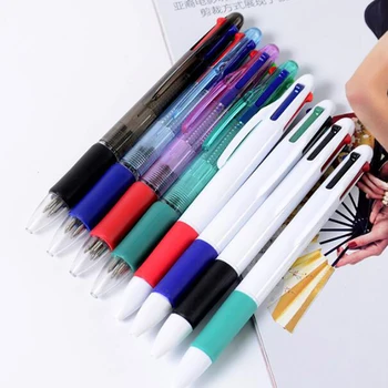 Полихромная шариковая ручка простая креативная многоцветная ручка многофункциональные практичные канцелярские принадлежности для бизнеса