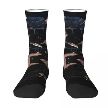 The LORDS OF An носки контрастного черного цвета, компрессионные носки-рюкзаки, классические чулки с юмористической графикой R298