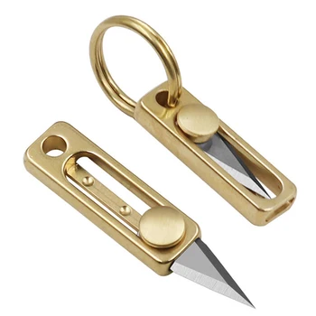 Мини Карманный нож Многофункциональный Нож для резки бумаги Брелок-подвеска Латунный Художественный нож Брелок-подвеска Портативный Нож Брелок для ключей