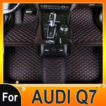 Автомобильные коврики для AUDI Q7 (семь мест) 2016 2017 2018 2019 Пользовательские автоматические накладки для ног автомобильный ковер
