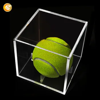 Прозрачная акриловая коробка для тенниса Высококачественная бейсбольная витрина Коробка для хранения разнообразных спортивных принадлежностей Коробка для хранения