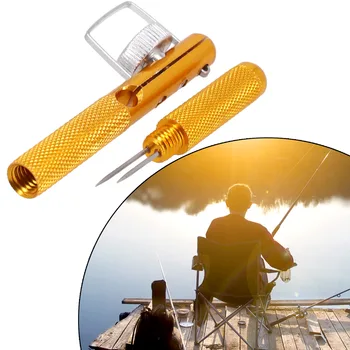 Зажим для рыболовных крючков Высококачественный латунный зажим для снятия крючков золотистого цвета для быстрого завязывания лески на открытом воздухе