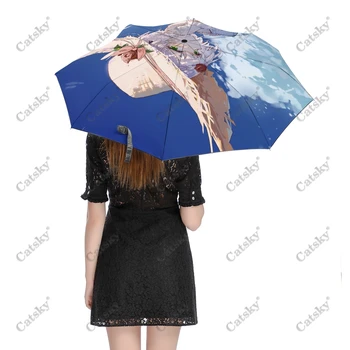 Ноэль - Геншин, Ударный зонт от дождя, женский автоматический зонт с тремя складывающимися солнцезащитными элементами, мужской портативный зонтик