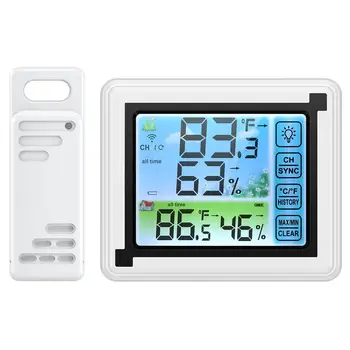 Беспроводной электронный цифровой термометр-гигрометр, монитор влажности в помещении и на улице с 1 датчиком