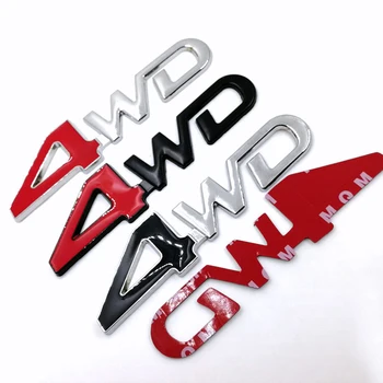 3D Хромированные Металлические Буквы Эмблема Багажника Автомобиля Значок Наклейка С Логотипом 4WD Для Honda Suzuki CRV Accord Civic Wagon Аксессуары Для Наклеек 4WD