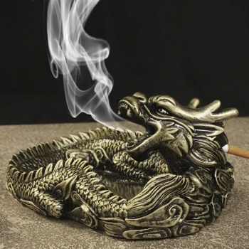 Пепельница с китайским драконом, Лунг, креативная китайская пепельница в стиле ретро, украшение журнального столика в гостиной