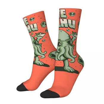 Хип-хоп Ретро Милые сумасшедшие мужские компрессионные носки Унисекс Cthulhu Mythos Уличный стиль с принтом забавных носков Happy Crew