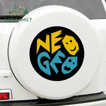 EARLFAMILY 43см х 40см для Круглой Вывески Neo Geo Большие Автомобильные Наклейки С Пользовательской Печатью Виниловая Наклейка На Дверь Автомобиля, Стену, Автомобильные Аксессуары
