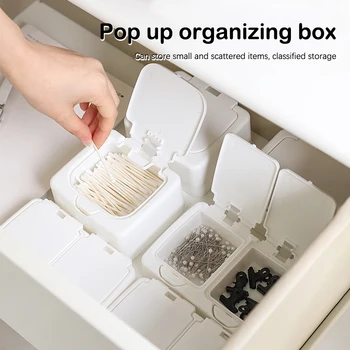 Белый ящик для хранения, настольный органайзер, коробка для наклеек большой емкости, держатель для дополнительного пакета