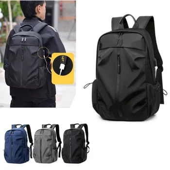 Мужской рюкзак, многофункциональная деловая сумка для компьютера, большой емкости, водонепроницаемый рюкзак для путешествий с USB-портом для зарядки