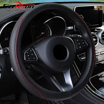 автомобильная Черная крышка рулевого колеса из искусственной кожи для автомобиля mitsubishi outlander 3 asx lancer 9 10 l200 pajero 2 4 Car