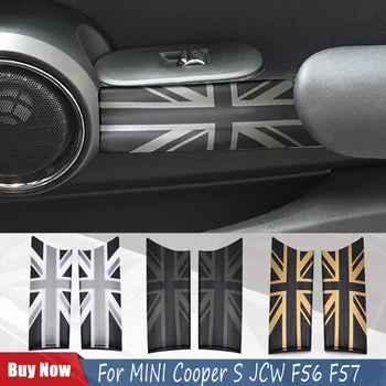 Для MINI Cooper S JCW F56 F57 Отделка Аксессуары Для Автостайлинга Черный Флаг Внутренняя Дверная Ручка Автомобиля Крышка Ручки Модифицированные Детали