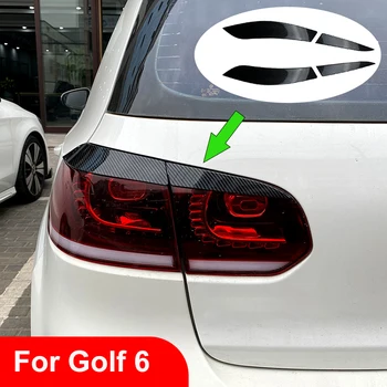 4шт Задний стоп-сигнал Брови веки Хромированная накладка для Volkswagen для VW GOLF 6 MK6 GTI R 2009-2012 Автомобильный стайлинг Стоп-сигнал