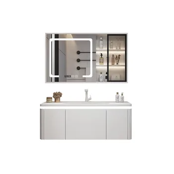 Цельный умывальник, комбинация шкафов для ванной комнаты, современный простой туалет с закругленным углом, умный умывальник, раковина для мытья рук, бассейн