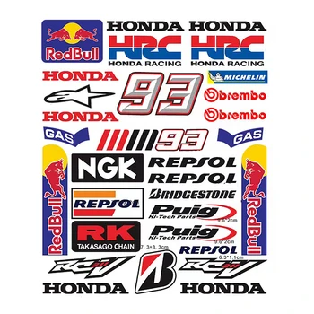 Светоотражающая наклейка Red Bull, мотоциклетная наклейка для Honda HRC Ktm