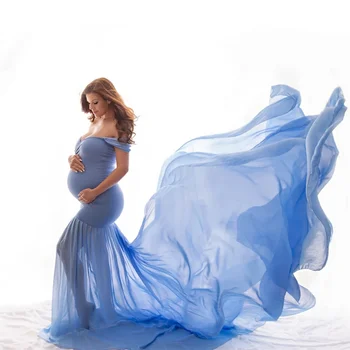 Длинный реквизит для фотосъемки беременных, платье для беременных с открытыми плечами, платья для беременных для женщин, Макси Платья для беременных