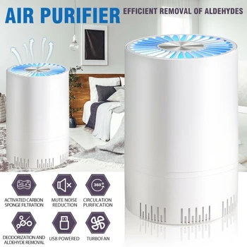 Домашние белые воздухоочистители USB-разъем для комнатных офисных настоящих воздухоочистителей, вызывающих аллергию на запах, Замена деталей для систем кондиционирования воздуха