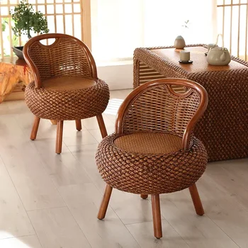 Современное простое домашнее кресло из ротанга на балконе, одиночное кресло, плетеное ленивое кресло из ротанга