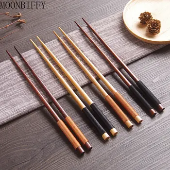 Набор палочек для суши ручной работы из японского натурального каштанового дерева, Подарочный набор для суши китайской кухни