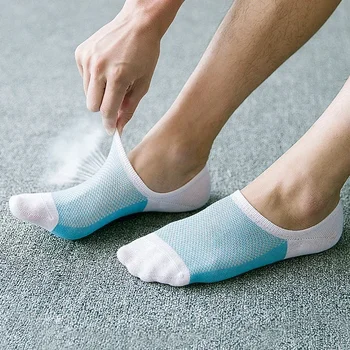 Новые модные нескользящие силиконовые невидимые компрессионные носки для лодочек, мужские носки для лодыжек, Хлопковые носки Meias, Горячие