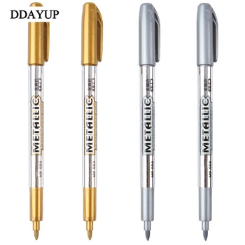 Ручка для масляной краски, маркер, металлическая ручка цвета золото и серебро, технология нанесения краски 1,5 мм, принадлежности для студентов