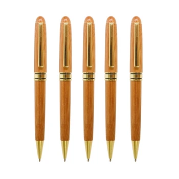 5шт Шариковая ручка Ручной работы Бамбуковые ручки Набор для бизнеса Офисные и школьные принадлежности Подарок