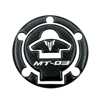 Мотоциклетный Топливный Бак Газовая Крышка Крышка Защитная Накладка Наклейки Moto 3D Логотип Из Углеродного Волокна Наклейки Для Yamaha MT03 MT 03 Наклейка
