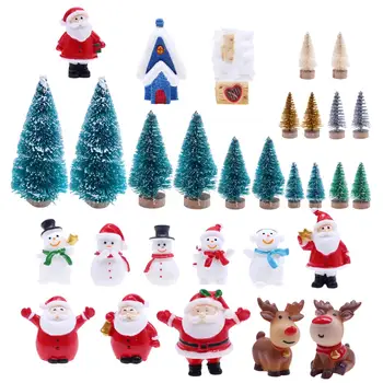 Набор микро-ландшафтных орнаментов, Рождественский декор для кукольного домика 1: 12, Набор рождественских аксессуаров