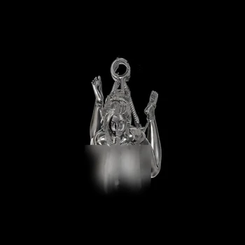 Богиня с высоким хвостом, привязанным к ее рукам и ногам, Сексуальный механический череп, Высокоточное ожерелье ручной работы, кулон, Коллекционный подарок