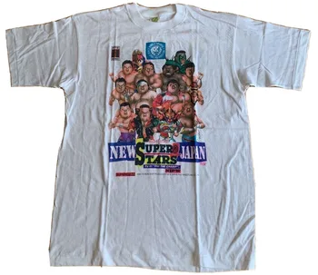 Винтажная футболка 1996 New Japan Pro Wrestling Super Stars Tee Большого Размера Неиспользованная