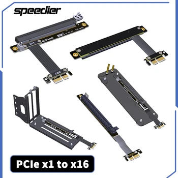 ADT-Link PCIExpress 4.0 X1-X16 Кабель Для Подключения Видеокарты PCIe 1x 16x 4.0 Удлинитель Для Майнинга GPU Для Видеокарты NVidia AMD