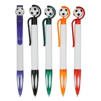 5шт Футбольная выдвижная шариковая ручка с наконечником 1,0 мм, плавно пишущая, многоразовая для офиса, забавные ручки для письма в отеле