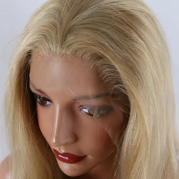 Потрясающая блондинка с золотистой объемной волной, синтетические парики на кружеве 13X4, Бесклеевые волосы из высококачественных термостойких волокон для женщин