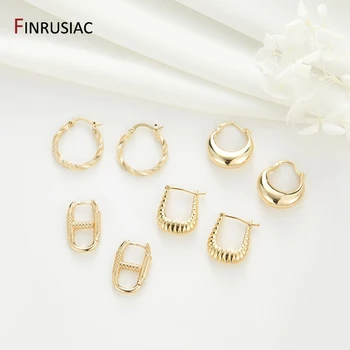 FINRUSIAC, Новый дизайн, Позолоченные серьги-кольца, Изысканные Круглые серьги в стиле панк Для женщин, модные украшения для вечеринок