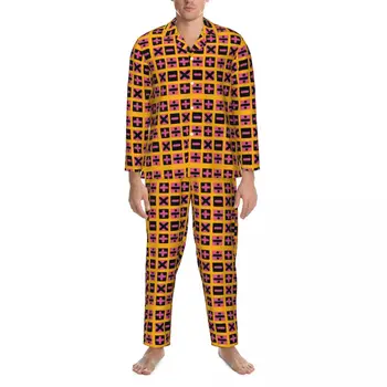 Пижама Jojo с принтом, мужская пижама в стиле Каваи, вдохновленная Триш Уной, осенний домашний костюм на заказ, 2 предмета, повседневный костюм Оверсайз