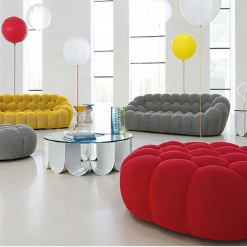 Современный минималистичный футбольный Креативный дизайн, бархатный диван для отдыха, Роскошная гостиная, Ленивые трехместные диваны, кушетки