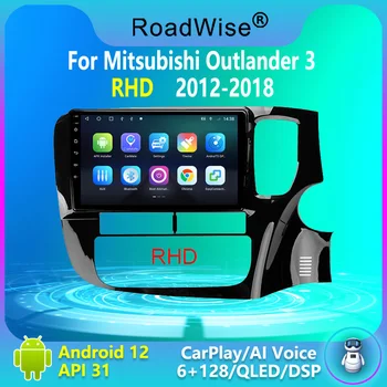 8 + 256 Android 12 Автомобильный Радиоприемник Carplay Мультимедиа Для Mitsubishi Outlander 3 III RHD GF0W GG0W 2012-2018 4G Wifi GPS DVD Авторадио