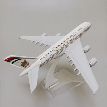 Легкосплавный Металл Air Etihad A380 Airlines Модель Самолета Etihad Airbus 380 Airways Модель Самолета, Изготовленного на заказ, с Подставкой Для Подарков 16 см