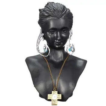 Модель-портрет красавицы из смолы, ожерелье, серьги, браслеты, рамка для показа ювелирных изделий