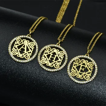 Высококачественное ожерелье-подвеска с буквами алфавита от АдоЯ оптом с фианитами круглой формы для женщин