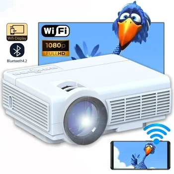 Мини Портативный проектор WIFI Sync HD 1080P Bluetooth проектор Movie LED Video Cinema Projector Новинка 2024 года
