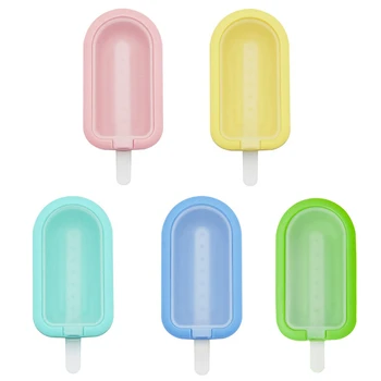 Силиконовые формы для мороженого с полипропиленовой крышкой и наклейками, формы для мороженого 