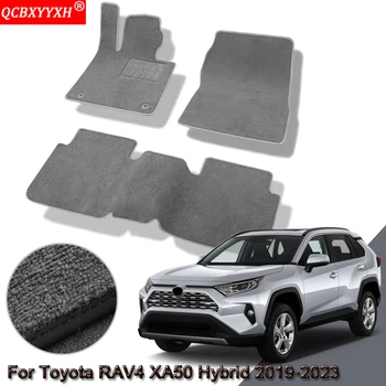 Изготовленные на Заказ Автомобильные Коврики Для Toyota RAV4 XA50 Hybrid 2019-2022 2023 Водонепроницаемые Нескользящие Коврики Для Пола Ковры Внутренней Защиты