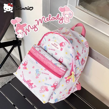 Подлинный аниме Sanrio Рюкзак Сумка Мультфильм Cinnamoroll Kuromi Дети Девочка Мальчик Школьный рюкзак Школьная сумка для студентов Подарок на день рождения