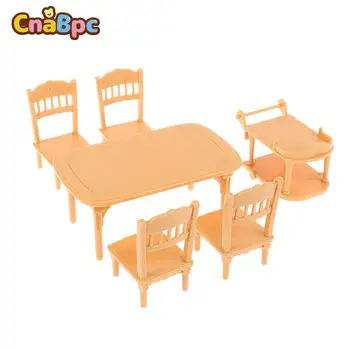 1 комплект 1: 12 Кукольный домик, миниатюрный обеденный стол, стул, вагон-ресторан, Мини-домашняя кухонная мебель, модель декора кукольного дома, Аксессуары