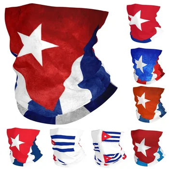 Куба Национальный Флаг Кубы Бандана На Шею Гетра С Принтом Оберточная Бумага Шарф Многоцелевая Маска Для Лица Бег для Мужчин Женщин Взрослых Дышащая