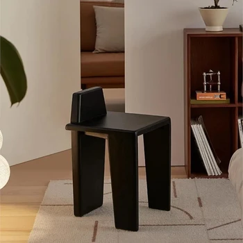 Скандинавский стул для гостиной из массива дерева Современный простой обеденный стул из ясеня Многофункциональный табурет для переодевания обуви