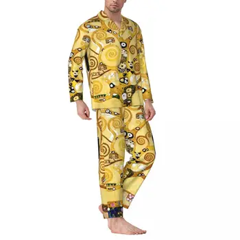 Пижама Мужская Gustav Klimt Для Отдыха, Пижамы с Принтом 