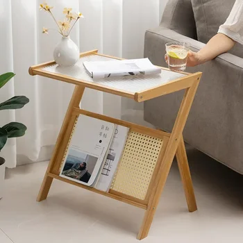 Официальный Новый Приставной столик SH Aoliviya, Маленький журнальный столик, Прикроватная тумбочка для мини-спальни, Край дивана, Простой Современный Угловой столик Light Lux